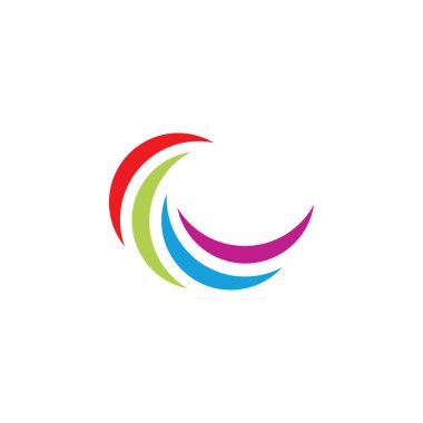 C Çemberi Harf Logo Şablonu vektör simgesi 