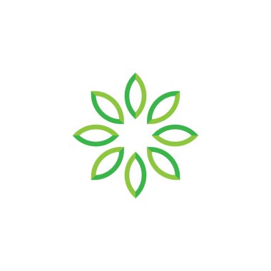 Yeşil yapraklı ekoloji doğa element vektörü