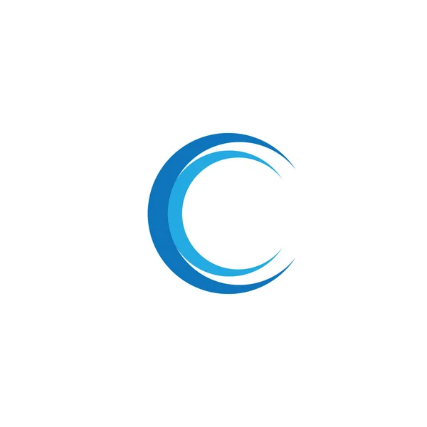 C cerchio lettera logo modello icona vettoriale — Vettoriale Stock