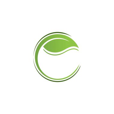 Yeşil yapraklı ekoloji doğa element vektörü