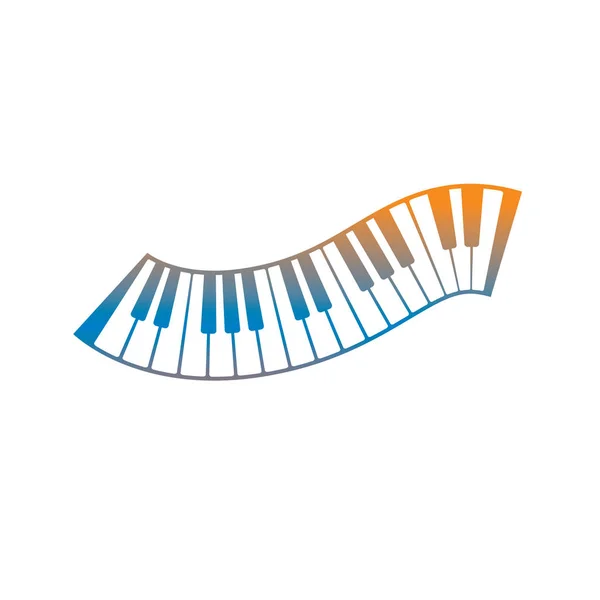 Tangentbord piano vektor Musikinstrument illustration design — Stock vektor
