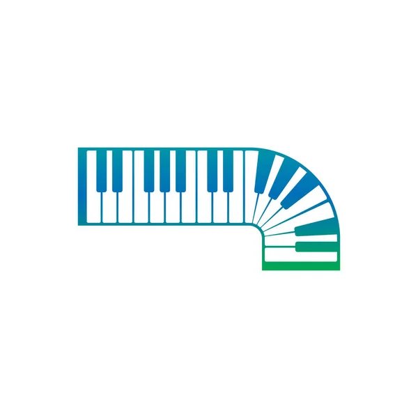 Tangentbord piano vektor Musikinstrument illustration design — Stock vektor