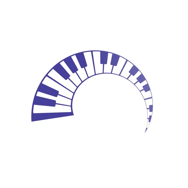 Klavye piyano vektörü Müzik enstrümanı illüstrasyon tasarımı — Stok Vektör