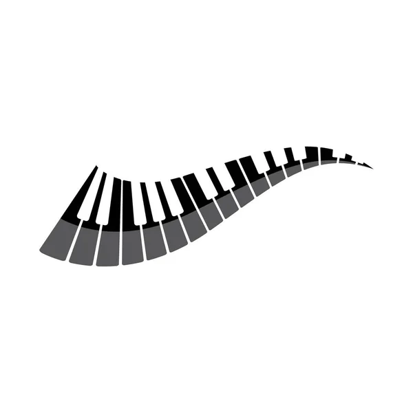 Teclado piano vetor Instrumento musical ilustração design —  Vetores de Stock