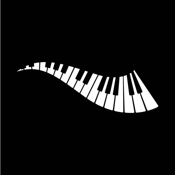 Teclado piano vector Instrumento musical ilustración diseño — Archivo Imágenes Vectoriales