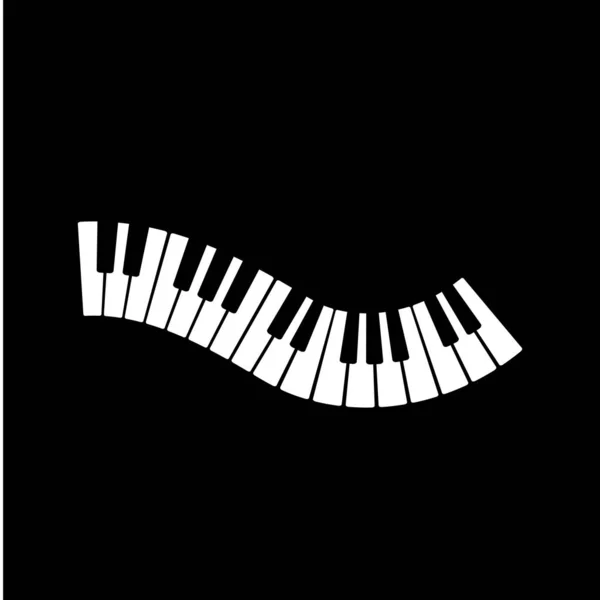 Teclado piano vector Instrumento musical ilustración diseño — Archivo Imágenes Vectoriales