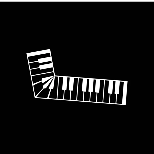 Teclado piano vetor Instrumento musical ilustração design — Vetor de Stock