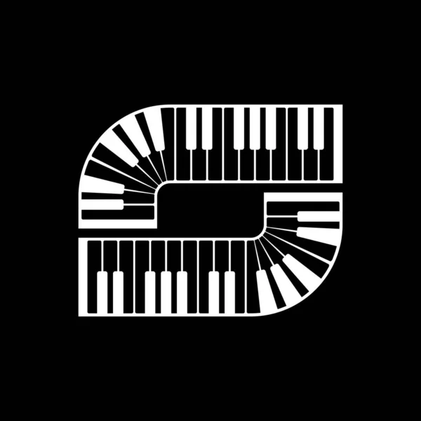 Tangentbord piano vektor Musikinstrument illustration design — Stock vektor