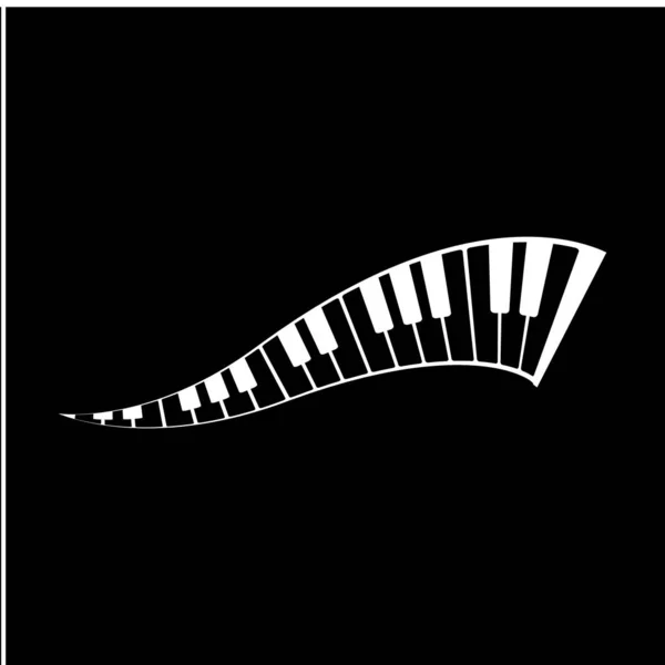 Teclado piano vector Instrumento musical ilustración diseño — Archivo Imágenes Vectoriales