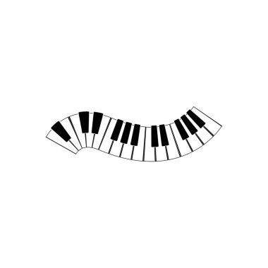 Keyboard piano vector Musical instrument illustration
