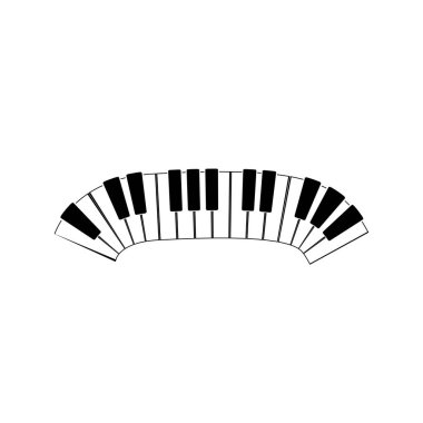 Keyboard piano vector Musical instrument illustration