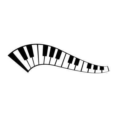 Keyboard piano vector Musical instrument illustration