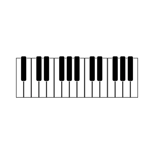 Billentyűzet zongora vektor Hangszer illusztráció — Stock Vector