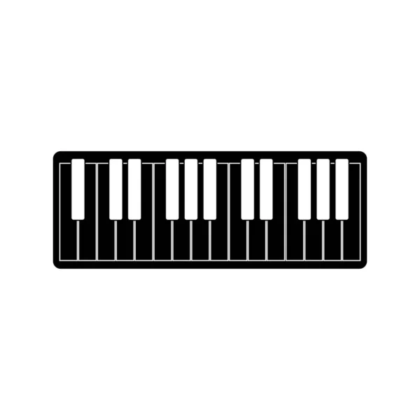 鍵盤ピアノベクトル楽器イラスト — ストックベクタ