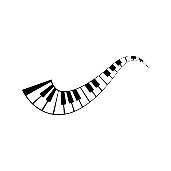 Teclado piano vector Instrumento musical ilustración — Vector de stock