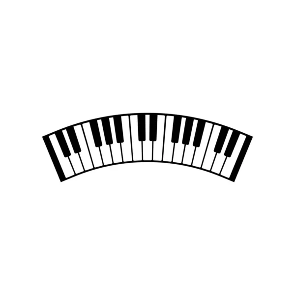 Teclado piano vector Instrumento musical ilustración — Vector de stock