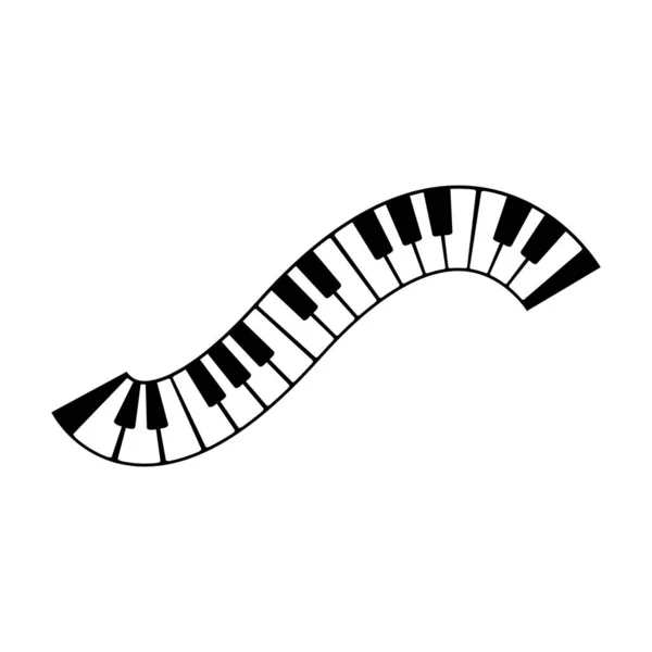 Keyboard piano vector Musical instrument illustration — Stock vektor