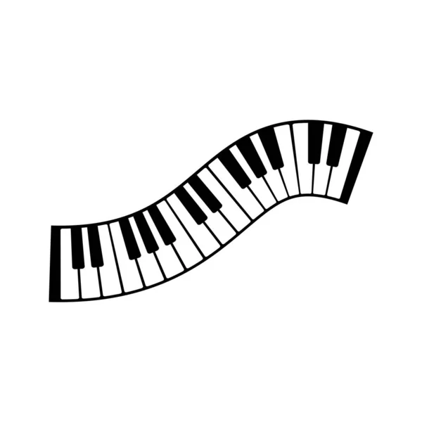 Keyboard piano vector Musical instrument illustration — Stock vektor