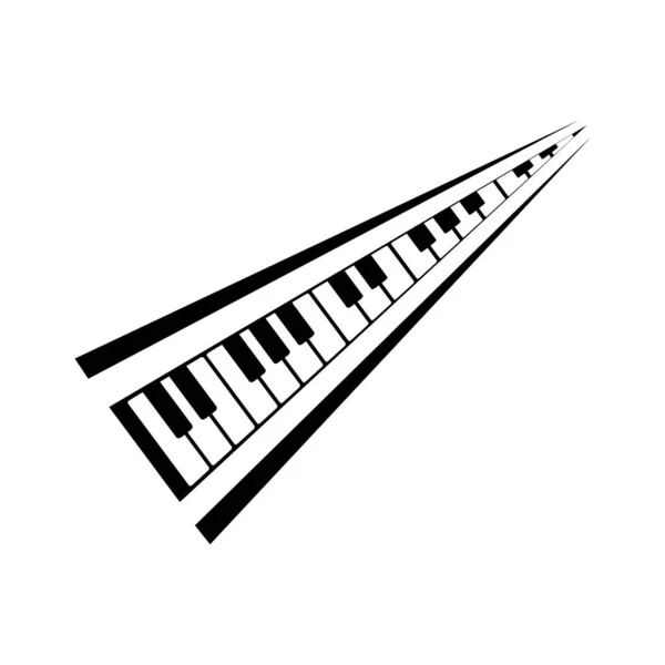 Keyboard piano vector Musical instrument illustration — Stock vektor