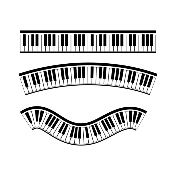 Teclado piano vector Instrumento musical ilustración — Archivo Imágenes Vectoriales