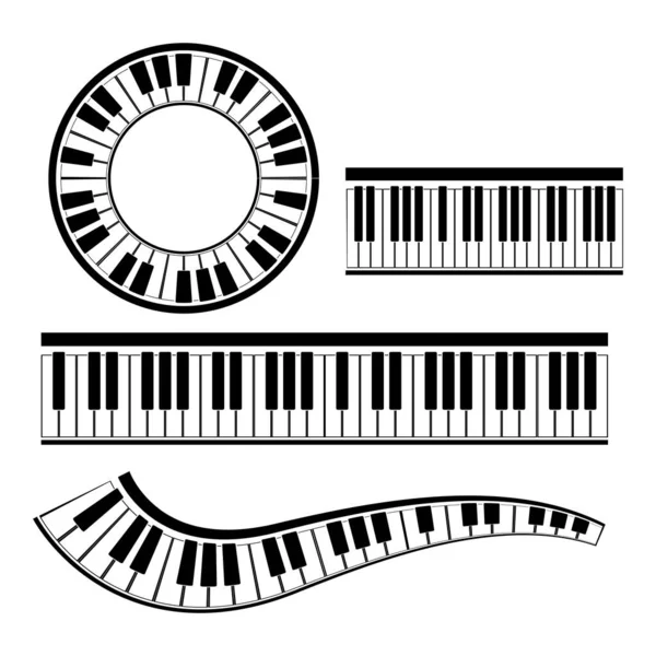 Teclado piano vector Instrumento musical ilustración — Archivo Imágenes Vectoriales