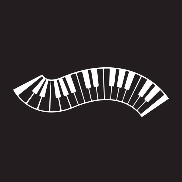 Teclado piano vector Instrumento musical ilustración — Archivo Imágenes Vectoriales