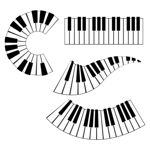 Teclado piano vector Instrumento musical ilustración — Archivo Imágenes Vectoriales