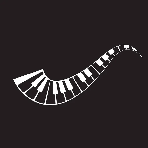 Πληκτρολόγιο πιάνο διάνυσμα Μουσική απεικόνιση όργανο — Διανυσματικό Αρχείο