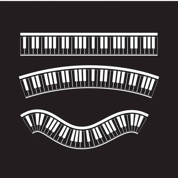 Keyboard piano vector Musical instrument illustration — Stok Vektör
