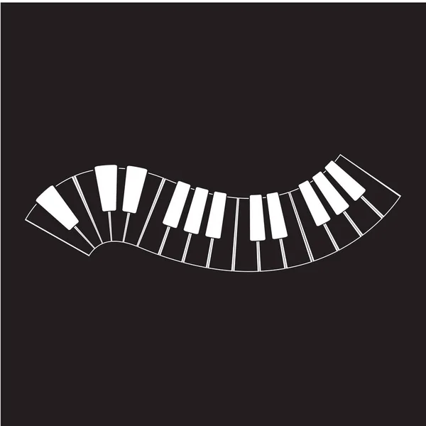 Billentyűzet zongora vektor Hangszer illusztráció — Stock Vector
