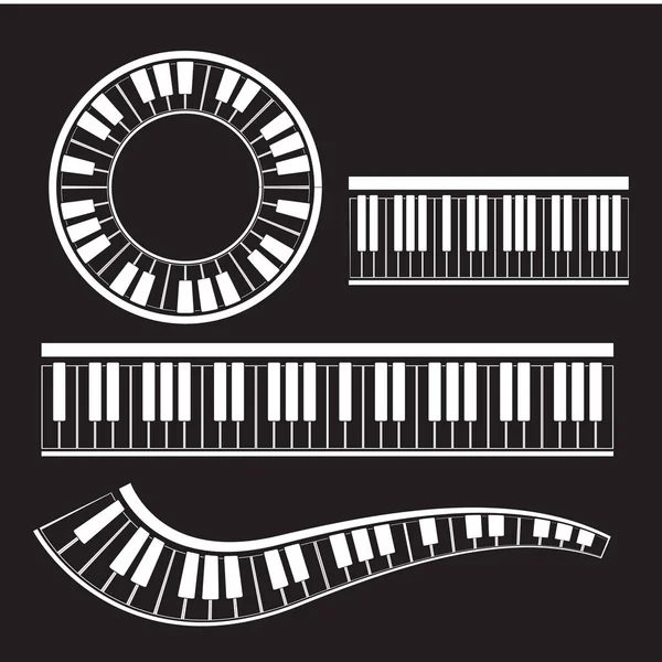 Keyboard piano vector Musical instrument illustration — Stock Vector