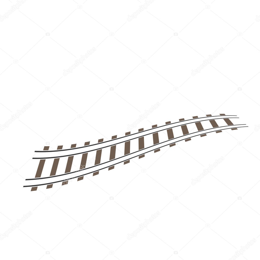 Train tracks vector icon design 