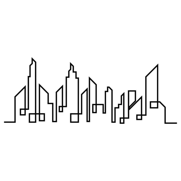 Ciudad moderna skyline. silueta de la ciudad. ilustración vectorial — Archivo Imágenes Vectoriales