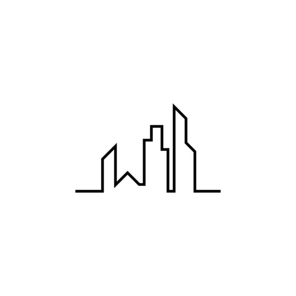 Ciudad moderna skyline. silueta de la ciudad. ilustración vectorial — Vector de stock