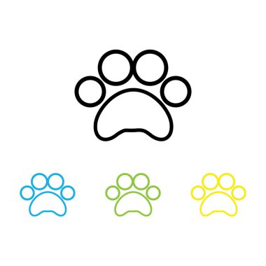 Köpek yazdırma simgesi vektör logosu