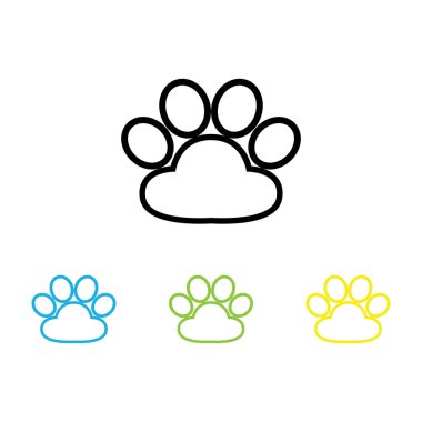 Köpek yazdırma simgesi vektör logosu