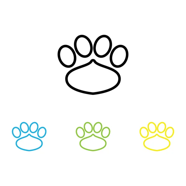 Ikonen för hundtryck vektor logotyp eps — Stock vektor