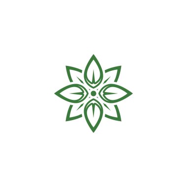  Yeşil yapraklı ekoloji doğa sembolü logosu 