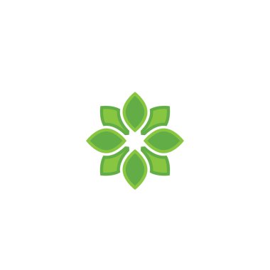  Yeşil yapraklı ekoloji doğa sembolü logosu 