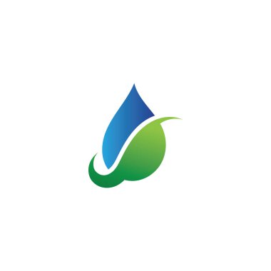 Su damlası Logo Şablonu vektörü