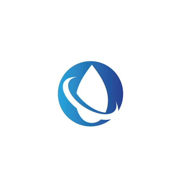 Goccia d'acqua Vettore modello logo — Vettoriale Stock