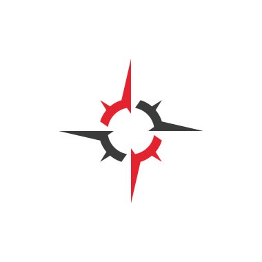 Pusula Logo Şablonu vektör resimleme tasarımı 