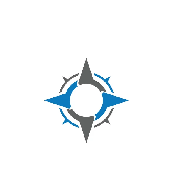 Bússola logotipo modelo vetor ícone ilustração design —  Vetores de Stock