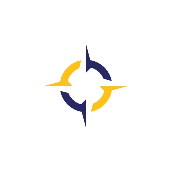 Bussola logo modello icona vettoriale illustrazione design — Vettoriale Stock