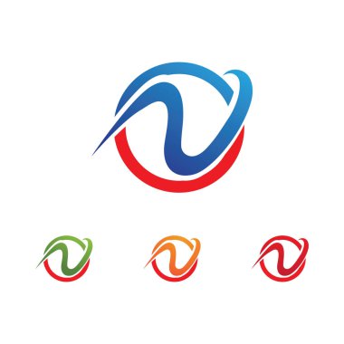 N Harfi Logo Şablonu
