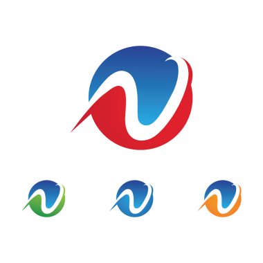 N Harfi Logo Şablonu