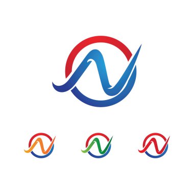 N Harfi Logo Şablonu