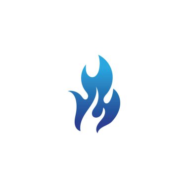 Kırmızı ve mavi vektör resimleme tasarımını ateşle