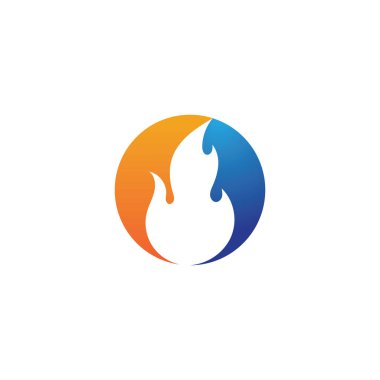 Yangın alev Logo şablonu vektör simge petrol, gaz ve enerji logo