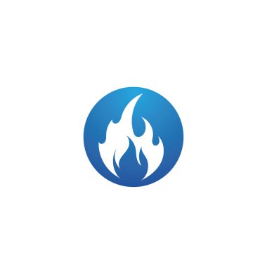 Mavi gaz Logo Şablonu vektör ikonu Petrol, gaz ve enerji